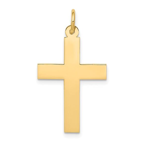 Kazi Luxury 14k Yellow Gold Polished Cross Pendant